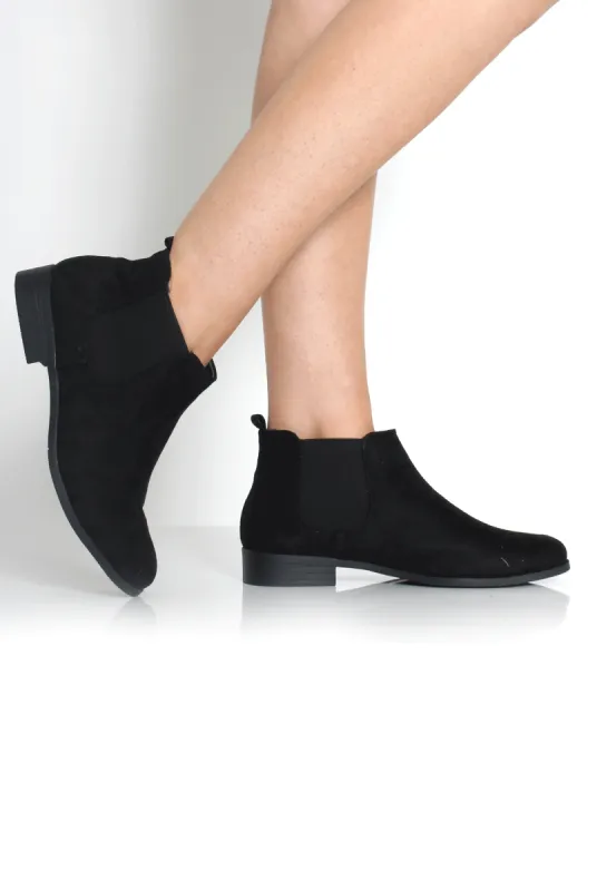Mila Black Suede Ankle Boots sold by Rebellious Fashion