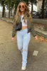 Khaki Zip Front Bomber Jacket - Jiya sold by Rebellious Fashion