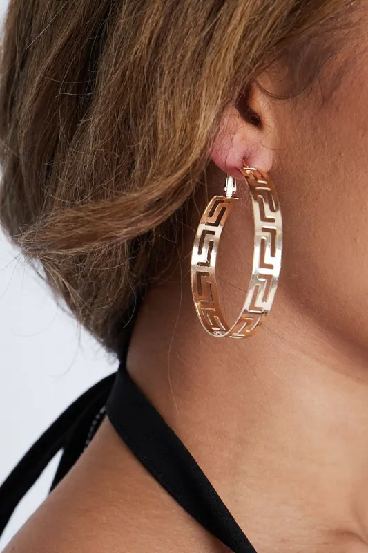 Cut Out Hoops Gold - Stana sold by Rebellious Fashion