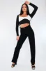 Black White Rib Cup Detail Crop Top - Saff sold by Rebellious Fashion