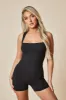 Black Square Neck Sleeveless Unitard - Kanako sold by Rebellious Fashion