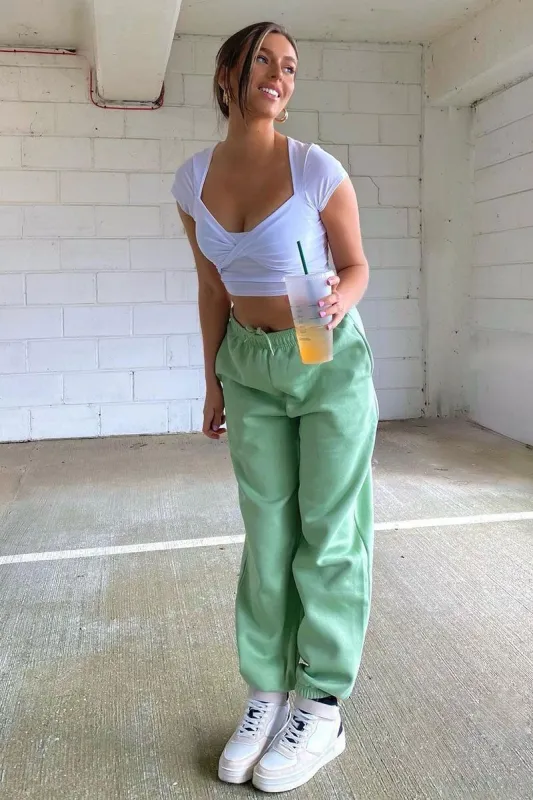Sage Oversized Joggers - Erica sold by Rebellious Fashion