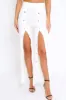 White High Waist Flare Trousers with Popper detail -Tamy sold by Rebellious Fashion