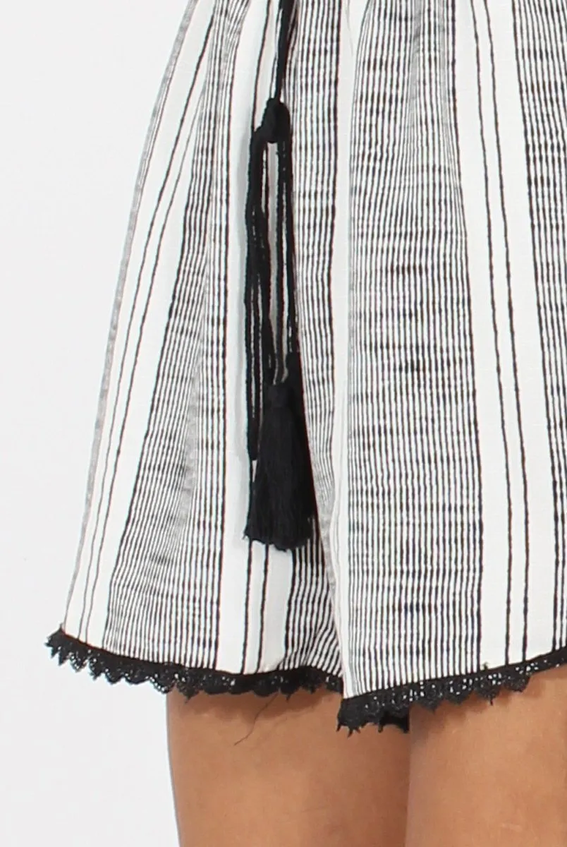 Stripe Off The Shoulder Playsuit - Abigail sold by Rebellious Fashion product image thumbnail 4