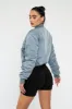 Grey Zip Front Bomber Jacket - Jiya sold by Rebellious Fashion