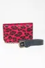 Red Leopard Faux Pony Hair Belt Bag - Melva sold by Rebellious Fashion