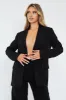 Black Tailored Blazer & Wide Leg Trouser Set - Casidi sold by Rebellious Fashion