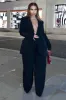 Black Tailored Blazer & Wide Leg Trouser Set - Casidi sold by Rebellious Fashion