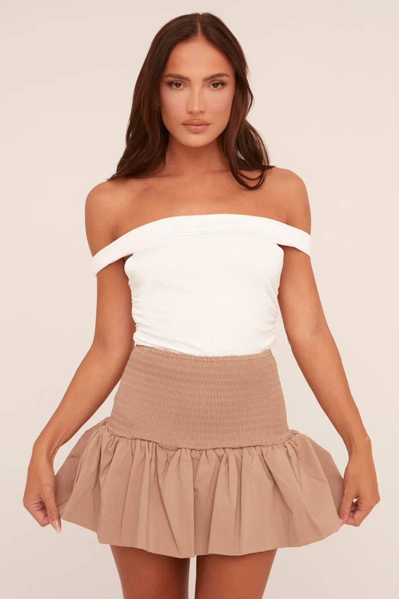 Stone Shirring Detail Puffball Mini Skirt - Gracen sold by Rebellious Fashion product image thumbnail 3