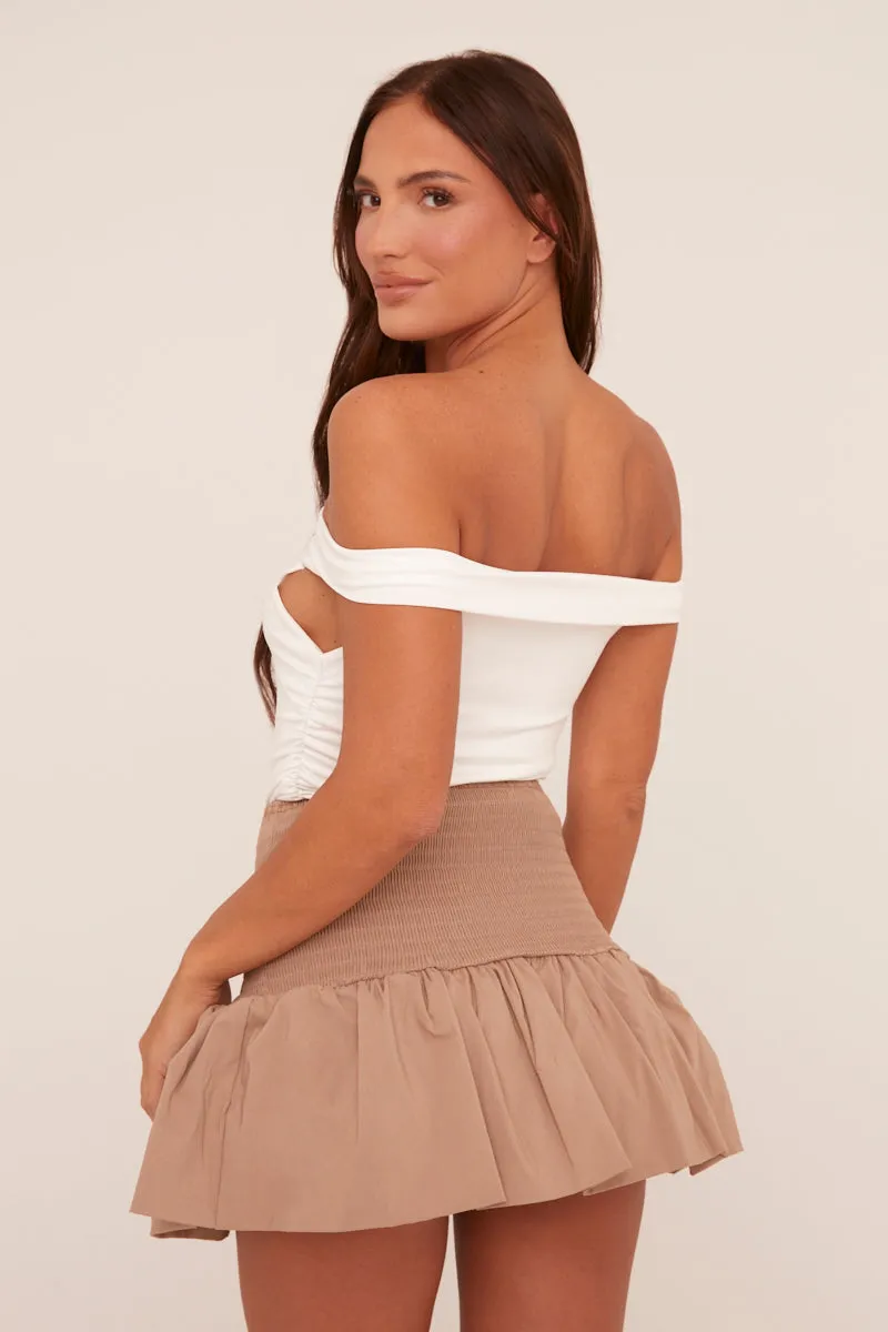 Stone Shirring Detail Puffball Mini Skirt - Gracen sold by Rebellious Fashion product image thumbnail 5