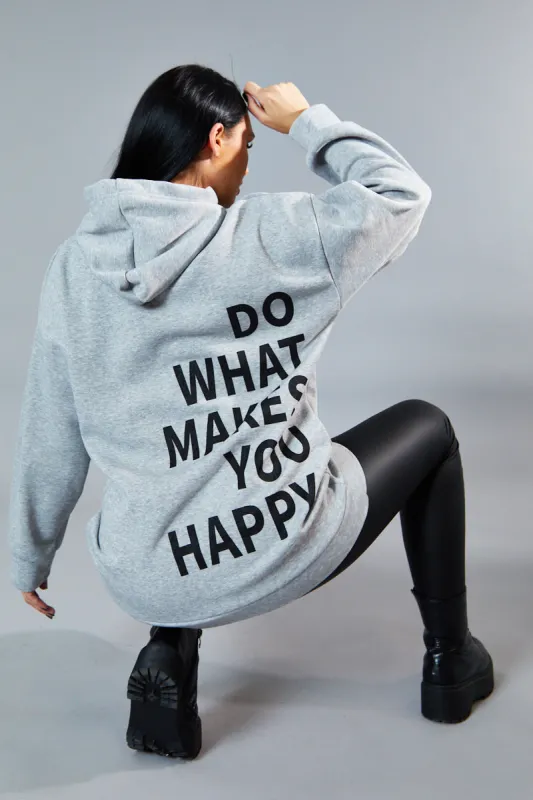Grey Oversized Printed Back Hoodie - Asahi sold by Rebellious Fashion