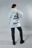 Grey Oversized Printed Back Hoodie - Asahi sold by Rebellious Fashion