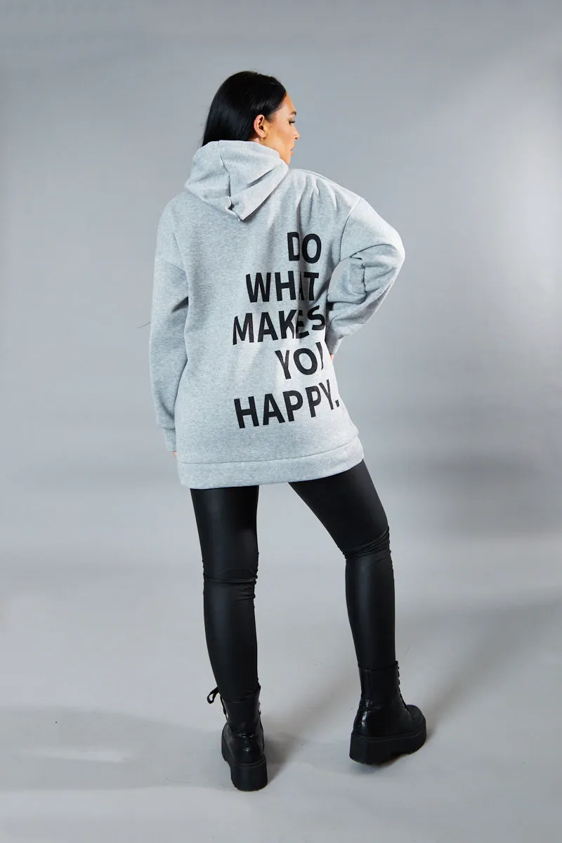 Grey Oversized Printed Back Hoodie - Asahi sold by Rebellious Fashion product image thumbnail 4