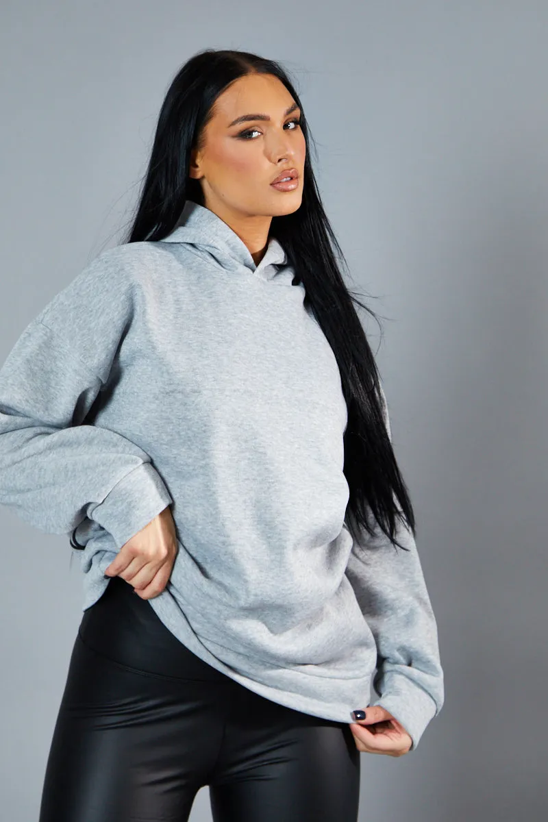 Grey Oversized Printed Back Hoodie - Asahi sold by Rebellious Fashion product image thumbnail 2