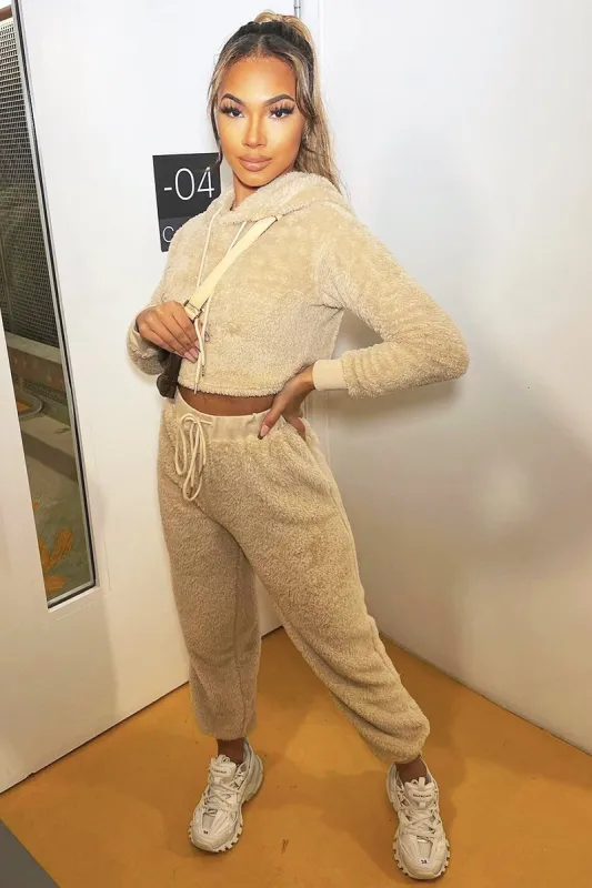 Stone Oversized Teddy Joggers - Havana sold by Rebellious Fashion