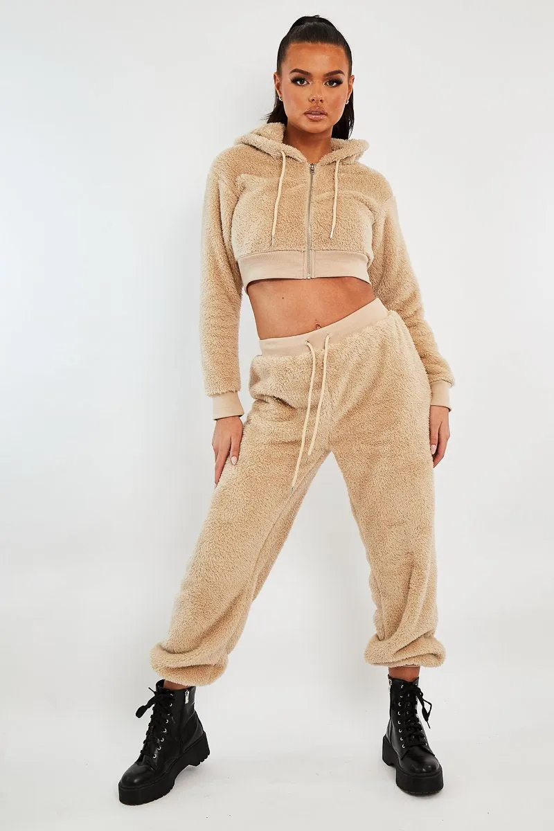 Stone Oversized Teddy Joggers - Havana sold by Rebellious Fashion product image thumbnail 5