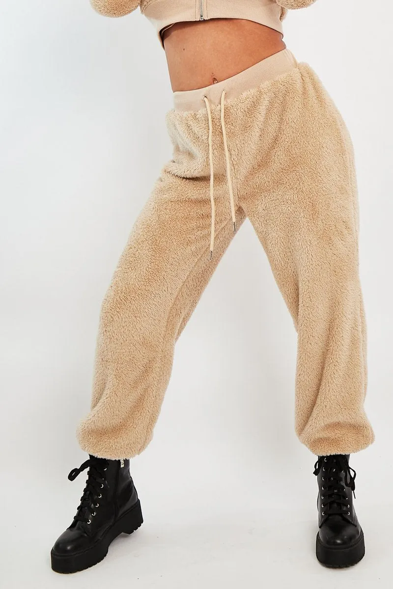 Stone Oversized Teddy Joggers - Havana sold by Rebellious Fashion product image thumbnail 3
