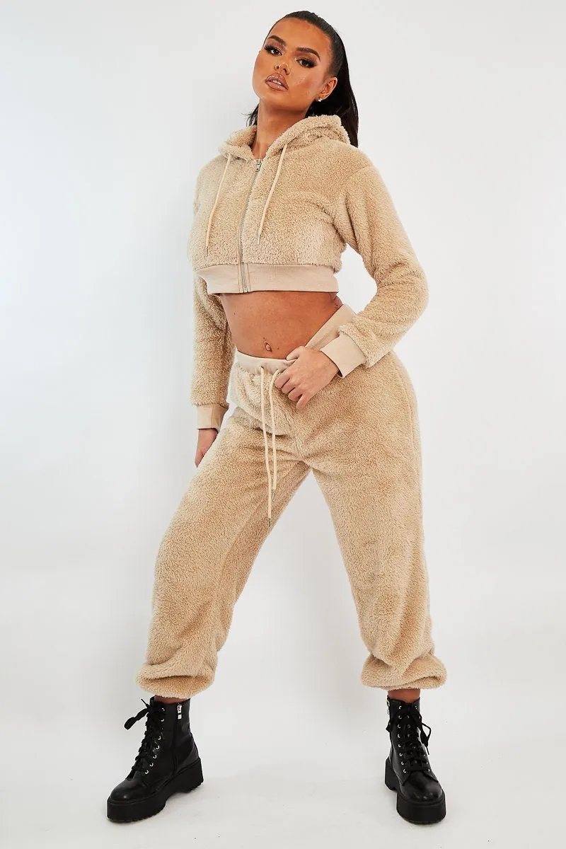 Stone Oversized Teddy Joggers - Havana sold by Rebellious Fashion product image thumbnail 2
