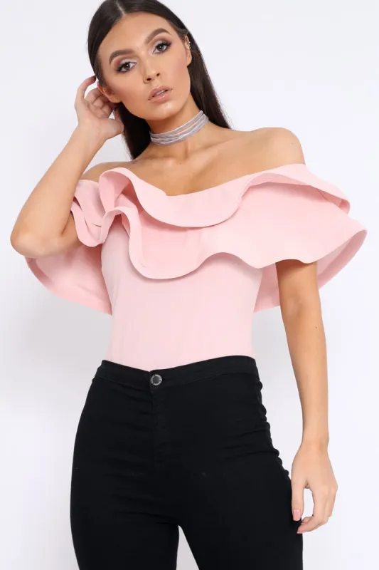 Rose Bardot Extreme Frill Bodysuit - Diandra sold by Rebellious Fashion
