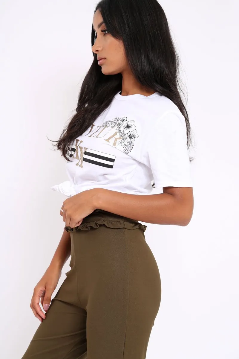 White Reveur Slogan T-shirt - Caty sold by Rebellious Fashion product image thumbnail 3