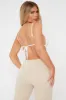 White Ruched Backless Crop Top - Sanne sold by Rebellious Fashion