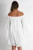 Gabriel White Off The Shoulder Dress sold by Rebellious Fashion