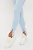 Blue Front Split Leggings - Polly sold by Rebellious Fashion