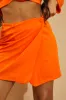 Orange Tailored Mini Skirt - Tylah sold by Rebellious Fashion