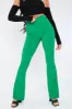 Green Ribbed Flare Trousers - Jori sold by Rebellious Fashion