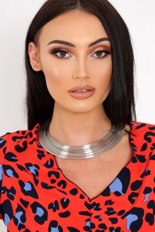 Silver Choker Layered Necklace - Haden made by Rebellious Fashion