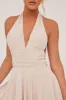 Stone Halter Plunge Neck Mini Dress - Pippa sold by Rebellious Fashion