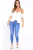White Sweet Heart Bardot Top with Ruched Sleeves - Kinza sold by Rebellious Fashion