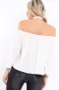 White Halter Neck Lace up Front Top- Triana sold by Rebellious Fashion