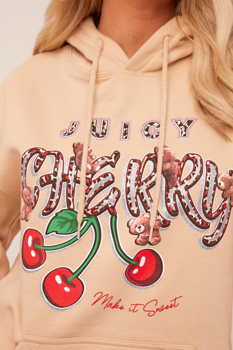 Beige Graphic Oversized Hoodie - Safiya sold by Rebellious Fashion product image thumbnail 4