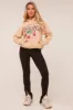 Beige Graphic Oversized Hoodie - Safiya sold by Rebellious Fashion