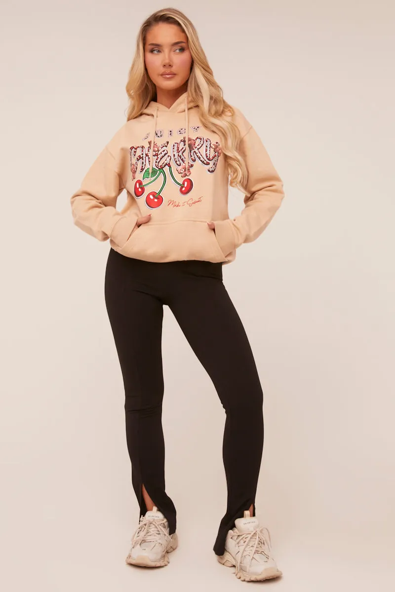 Beige Graphic Oversized Hoodie - Safiya sold by Rebellious Fashion product image thumbnail 3