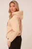 Beige Graphic Oversized Hoodie - Safiya sold by Rebellious Fashion