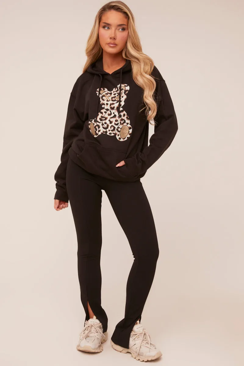 Black Leopard Graphic Oversized Hoodie - Revel sold by Rebellious Fashion product image thumbnail 2