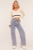 Light Blue Stretch Pocket Detail Straight Leg Jeans - Aubrey sold by Rebellious Fashion