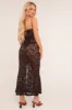 Black Lace Sheer Corset Detail Maxi Dress - Charmaine sold by Rebellious Fashion