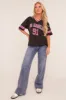 Black Oversized Varsity Football T-shirt - Austin sold by Rebellious Fashion