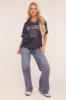 Navy Oversized Varsity Football T-shirt - Austin sold by Rebellious Fashion