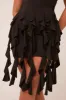 Black Bandeau Frill Hem Mini Dress - Jessie sold by Rebellious Fashion