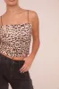 Brown Leopard Print shoulder Strap Crop Top - Nessa sold by Rebellious Fashion