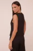 Black Pin Stripe Sleeveless Waist Coat - Danita sold by Rebellious Fashion