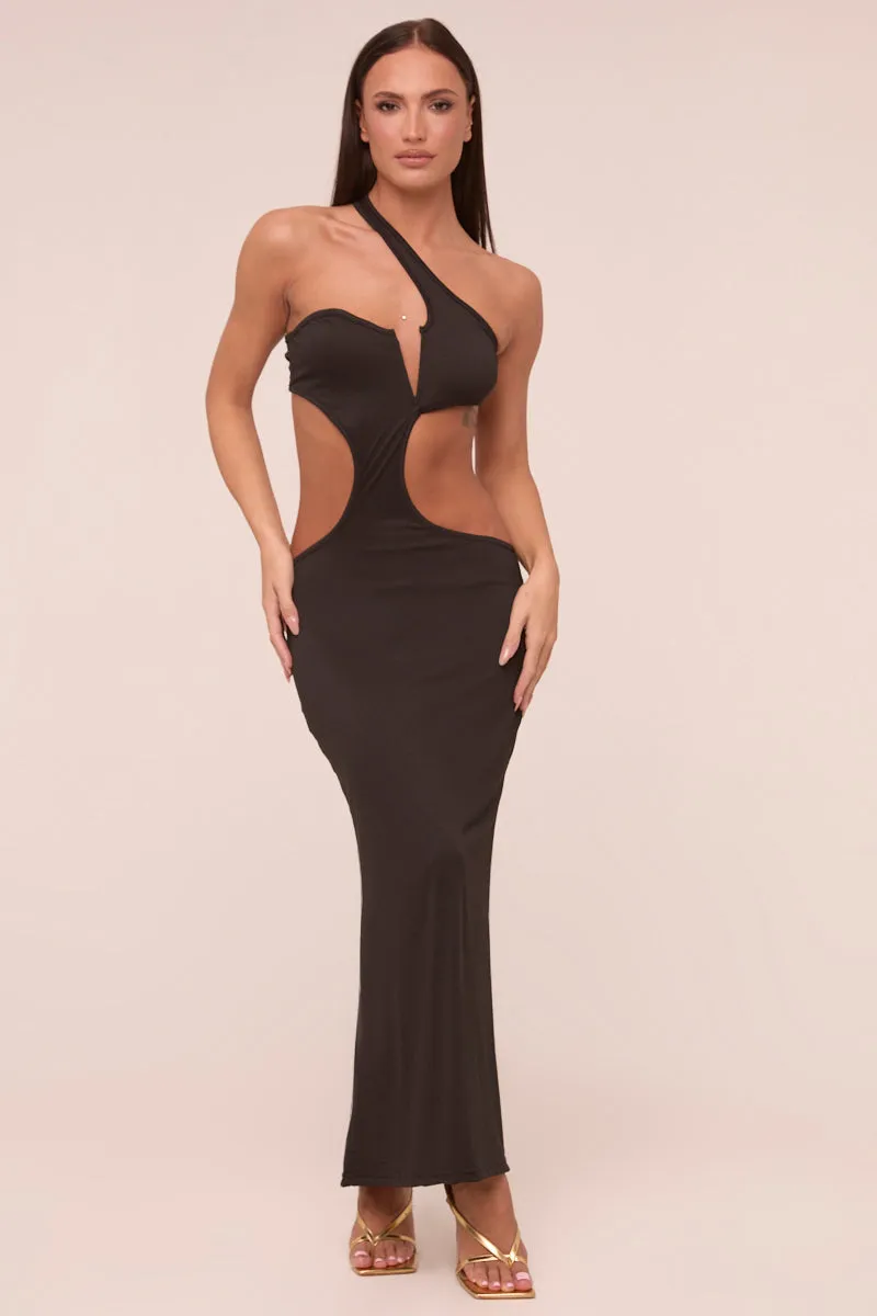 Black Cut Out Detail Bandeau Maxi Dress - Valerie sold by Rebellious Fashion product image thumbnail 3