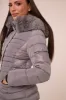 Grey Faux Fur Hooded Puffer Jacket - Glory sold by Rebellious Fashion