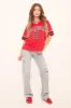 Light Grey Stretch Distressed Mid Waist Straight Leg Jeans - Helena sold by Rebellious Fashion