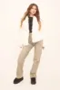 Cream Faux Fur Waterfall Long Sleeves Cropped Jacket - Avery sold by Rebellious Fashion