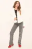 Cream Faux Fur Waterfall Long Sleeves Cropped Coat - Scottie sold by Rebellious Fashion